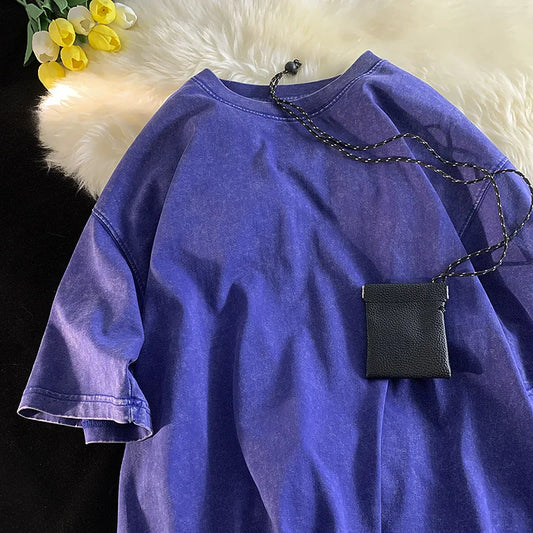 Camiseta Oversized Acid Wash Y2K Mineral Wash