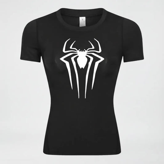Camiseta de Compressão Feminina "Arachnid" – Edição Hero Suit