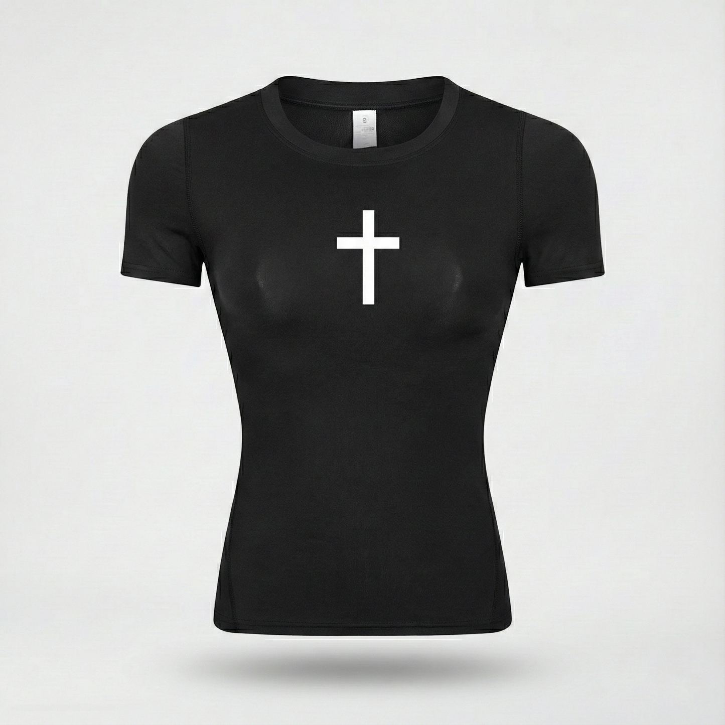 Camiseta de Compressão Feminina "Iron Faith" – Edição The Cross