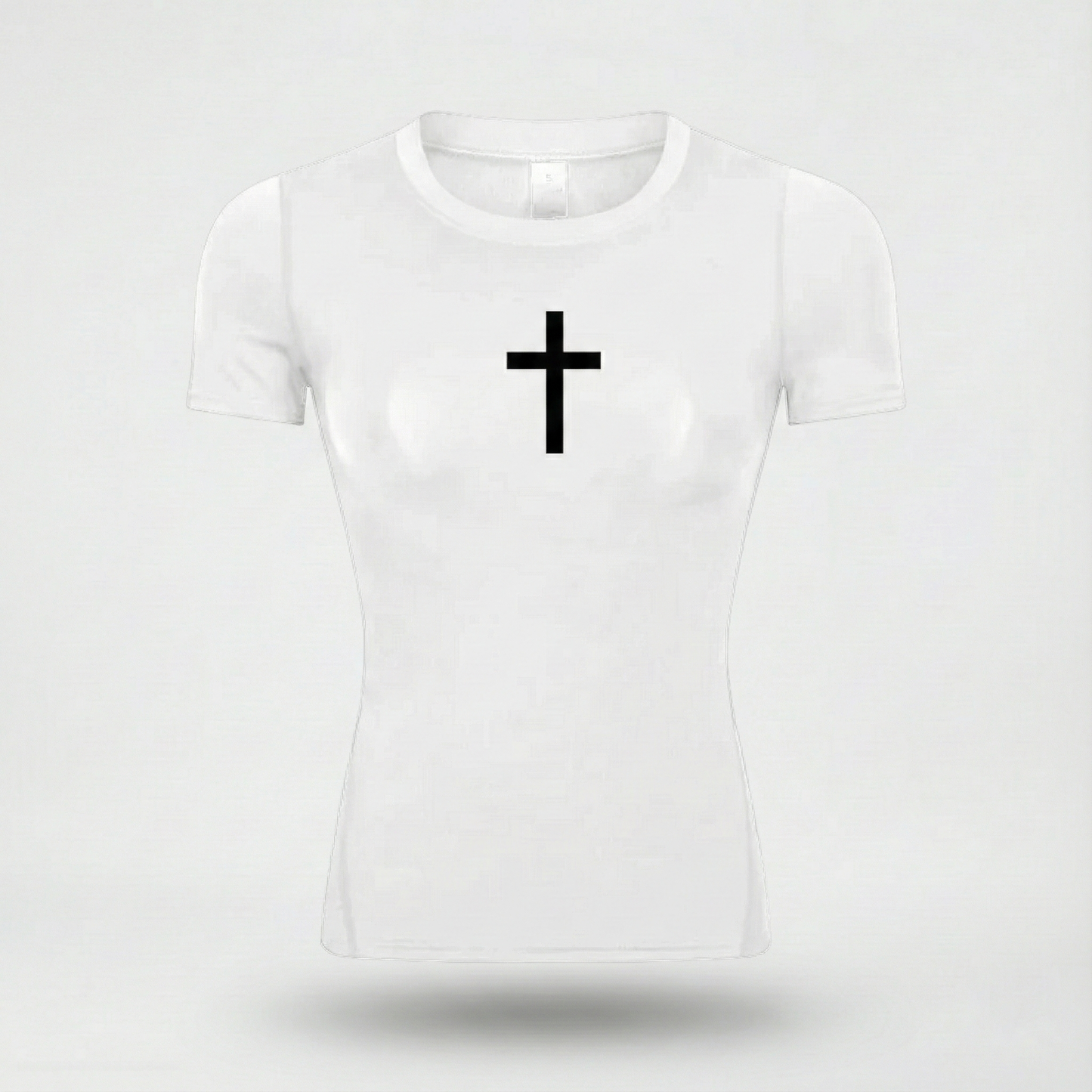 Camiseta de Compressão Feminina "Iron Faith" – Edição The Cross