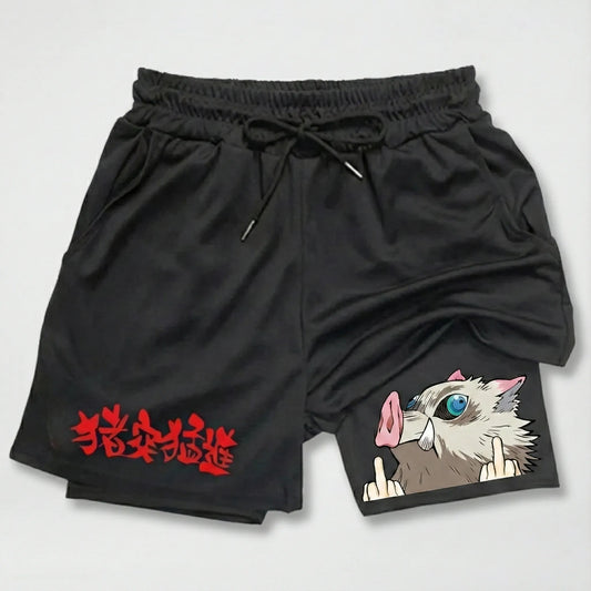 Shorts Compressão "Beast Breathing" – Edição Inosuke Hashibira