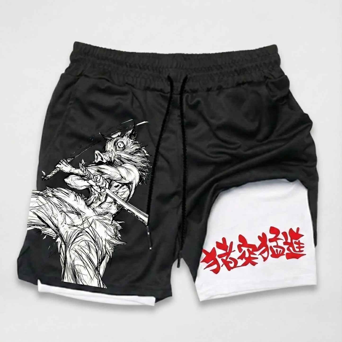 Shorts Compressão "Beast Breathing" – Edição Inosuke Hashibira