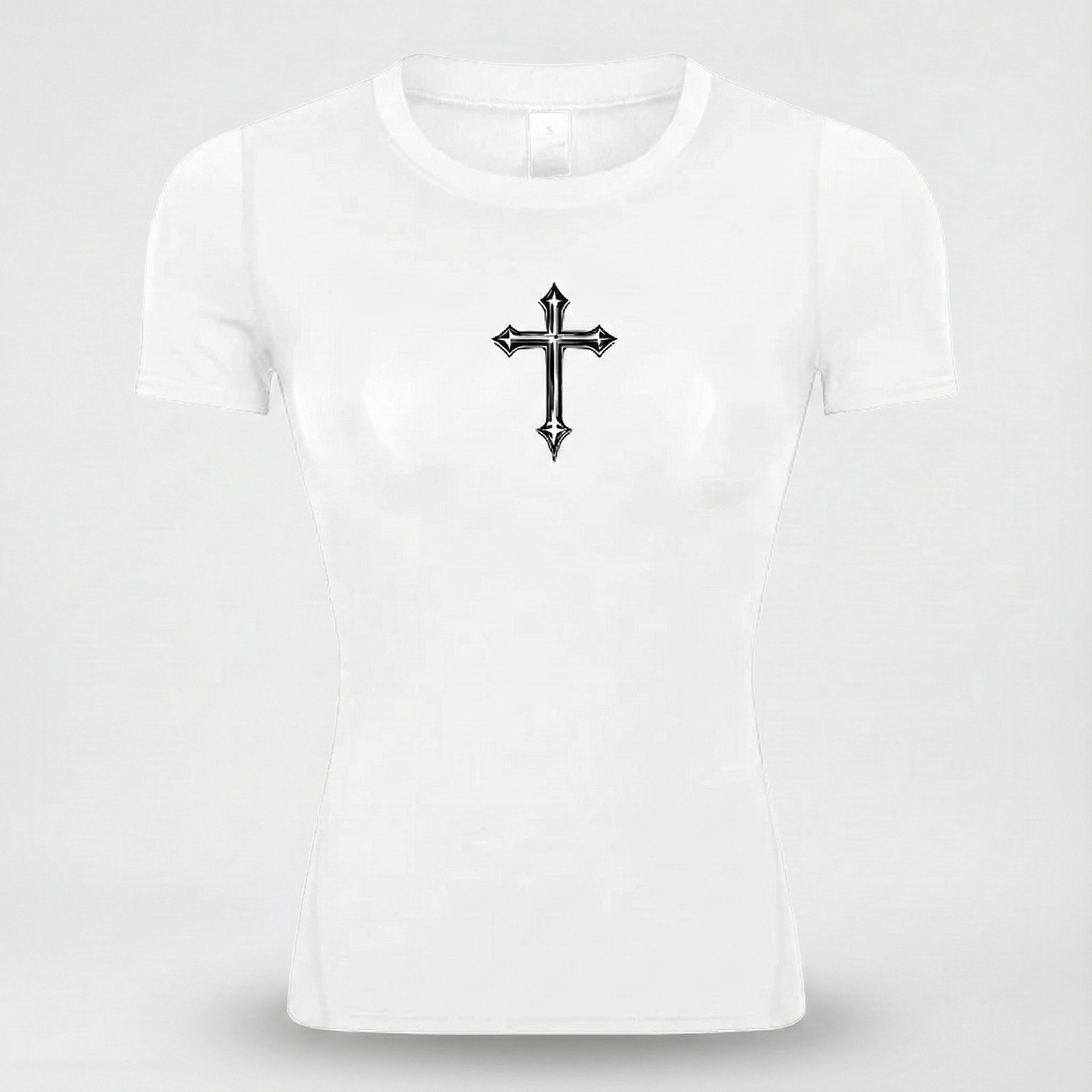 Camiseta de Compressão Feminina "Iron Faith" – Edição The Cross
