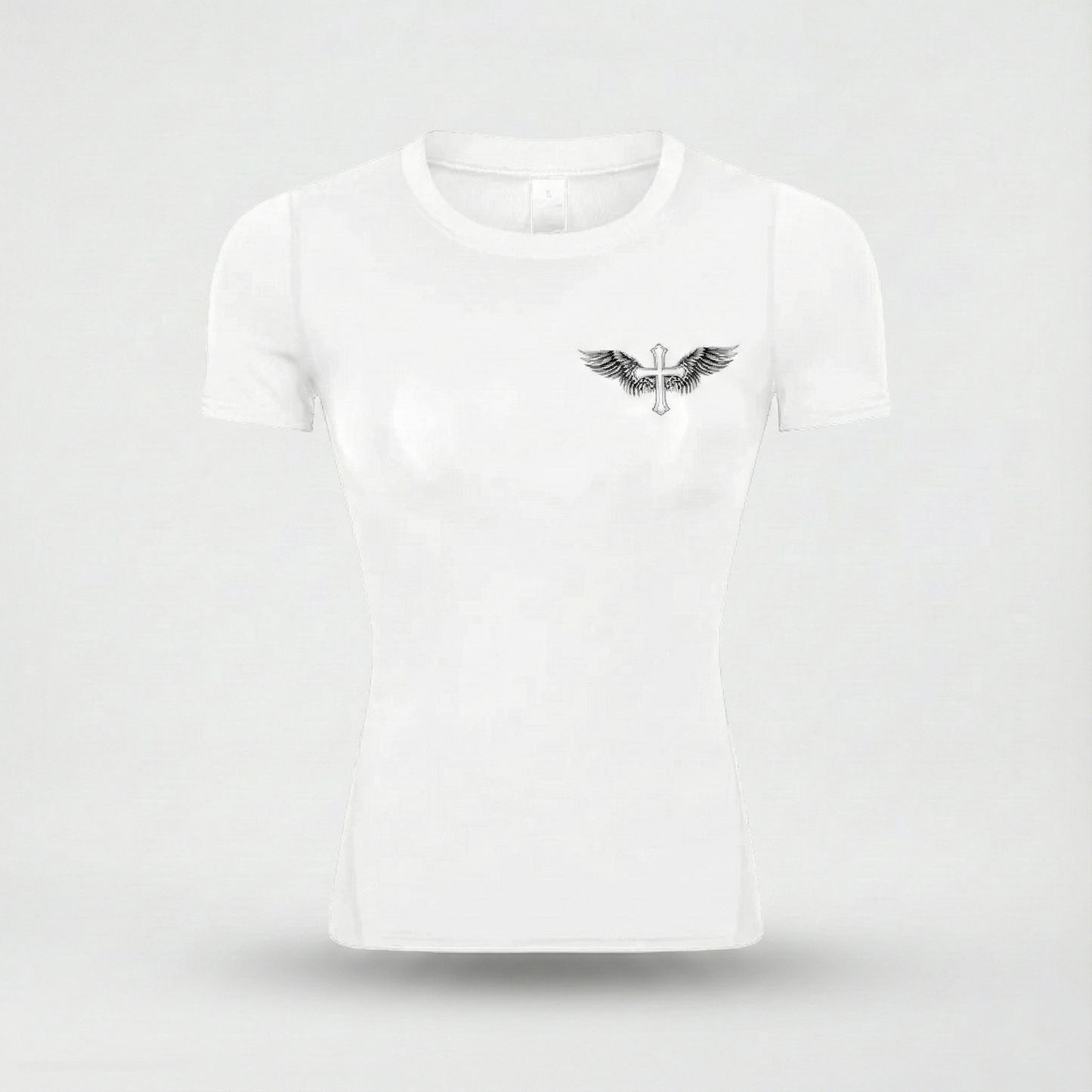 Camiseta de Compressão Feminina "Iron Faith" – Edição The Cross