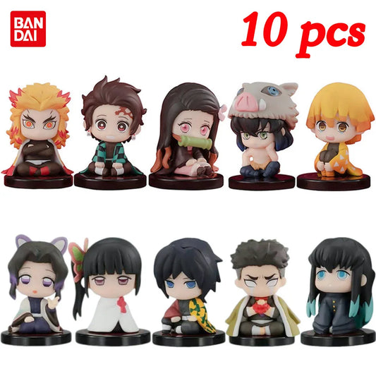 Kit Colecionável Demon Slayer: "Resting Slayers" – Set com 10 Figuras
